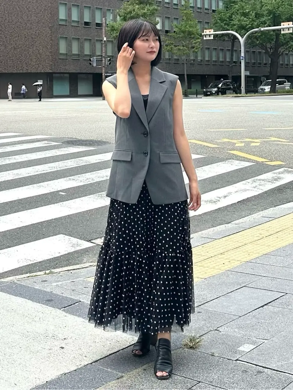 18480円★今期新品未使用★グレディブリリアン★ドットチュールスカート Gready Brilliant｜タックロングスカート | Rakuten Fashion