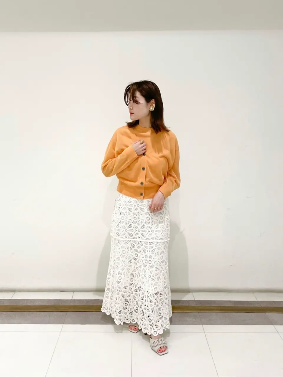 クロシェレーススカート GRACE CONTINENTAL クロシェレースロングスカート / GRACE CONTINENTAL | GRACE