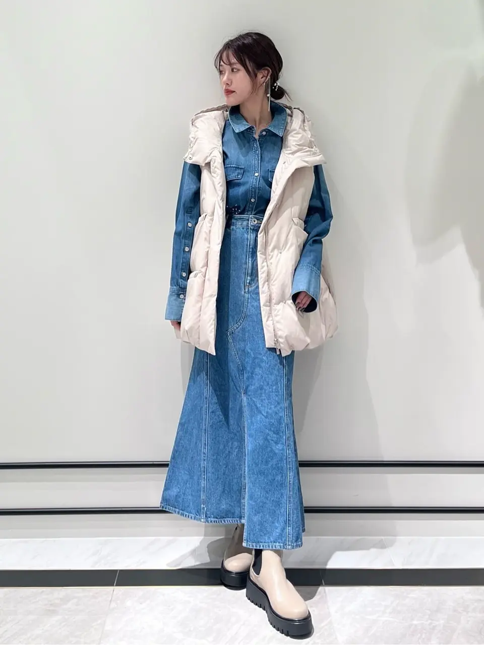 スリットスリーブデニムシャツ スリットスリーブデニムシャツ / GRACE CONTINENTAL | GRACE