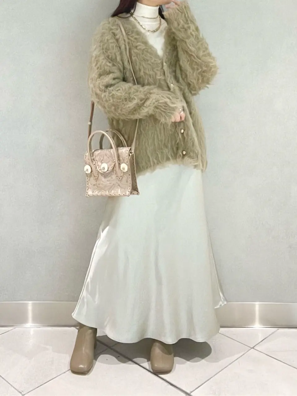 maatee&sons カシミヤシャギーカーディガン　グレー maatee&sons カシミヤシャギーカーディガン グレー