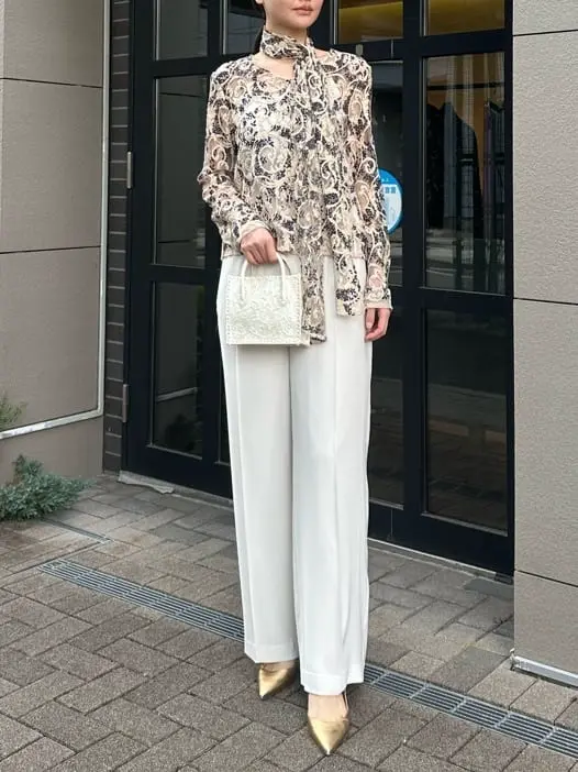 グレースコンチネンタル　長め丈ブラウス　未使用 バイカラーレースブラウス / GRACE CONTINENTAL | GRACE