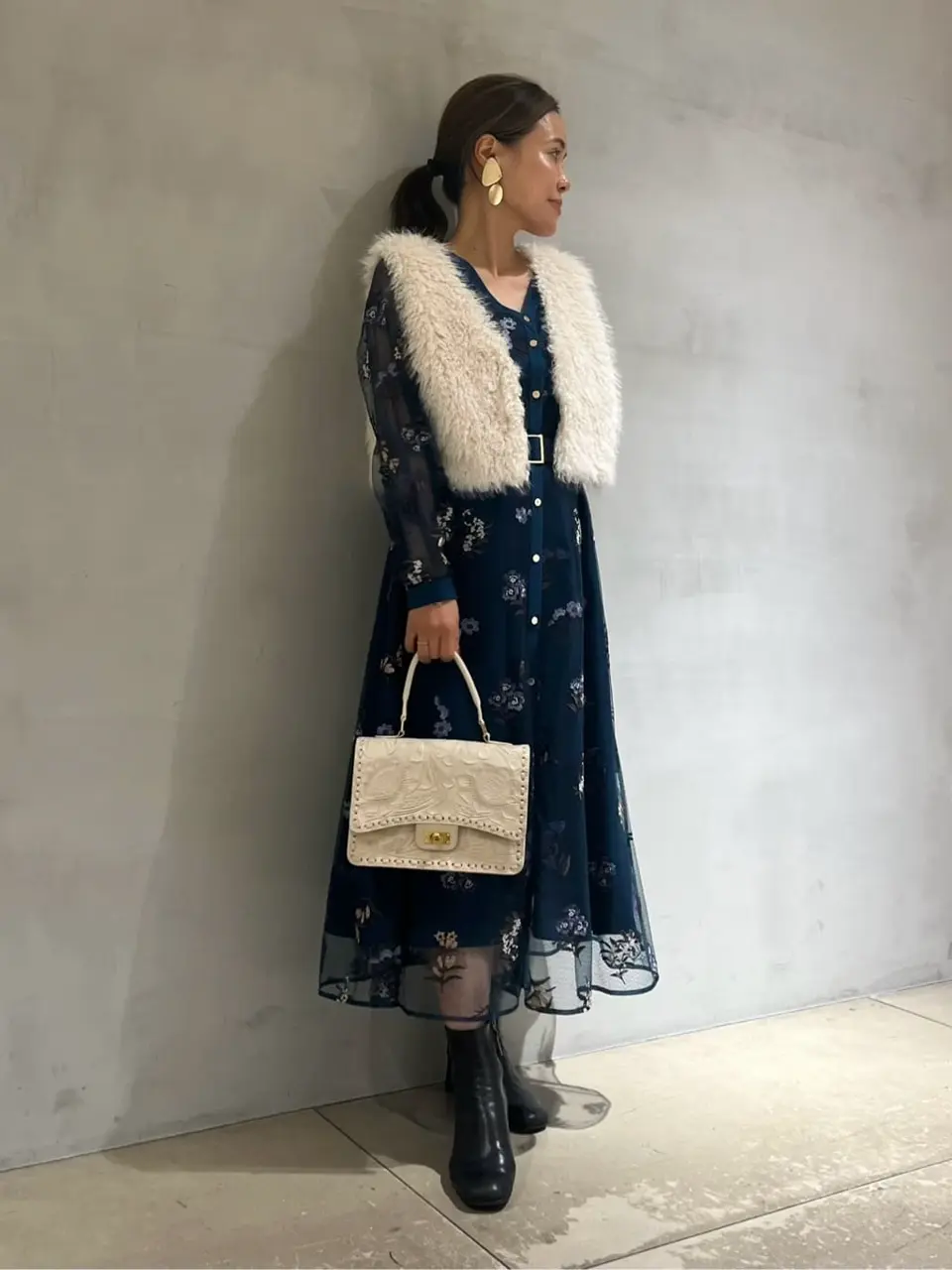 チュールフラワー刺繍ワンピース / GRACE CONTINENTAL | GRACE