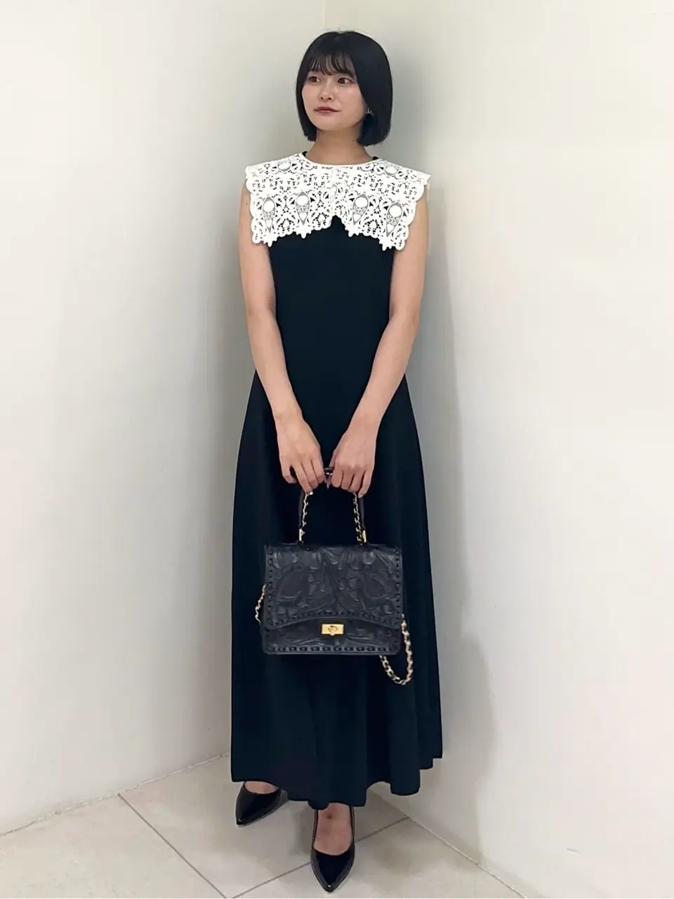 【美品】グレースコンチネンタル／サイズ34 刺繍入りグレー パーティードレス★ GRACE CONTINENTAL グレースコンチネンタル ラメ刺繍チュール