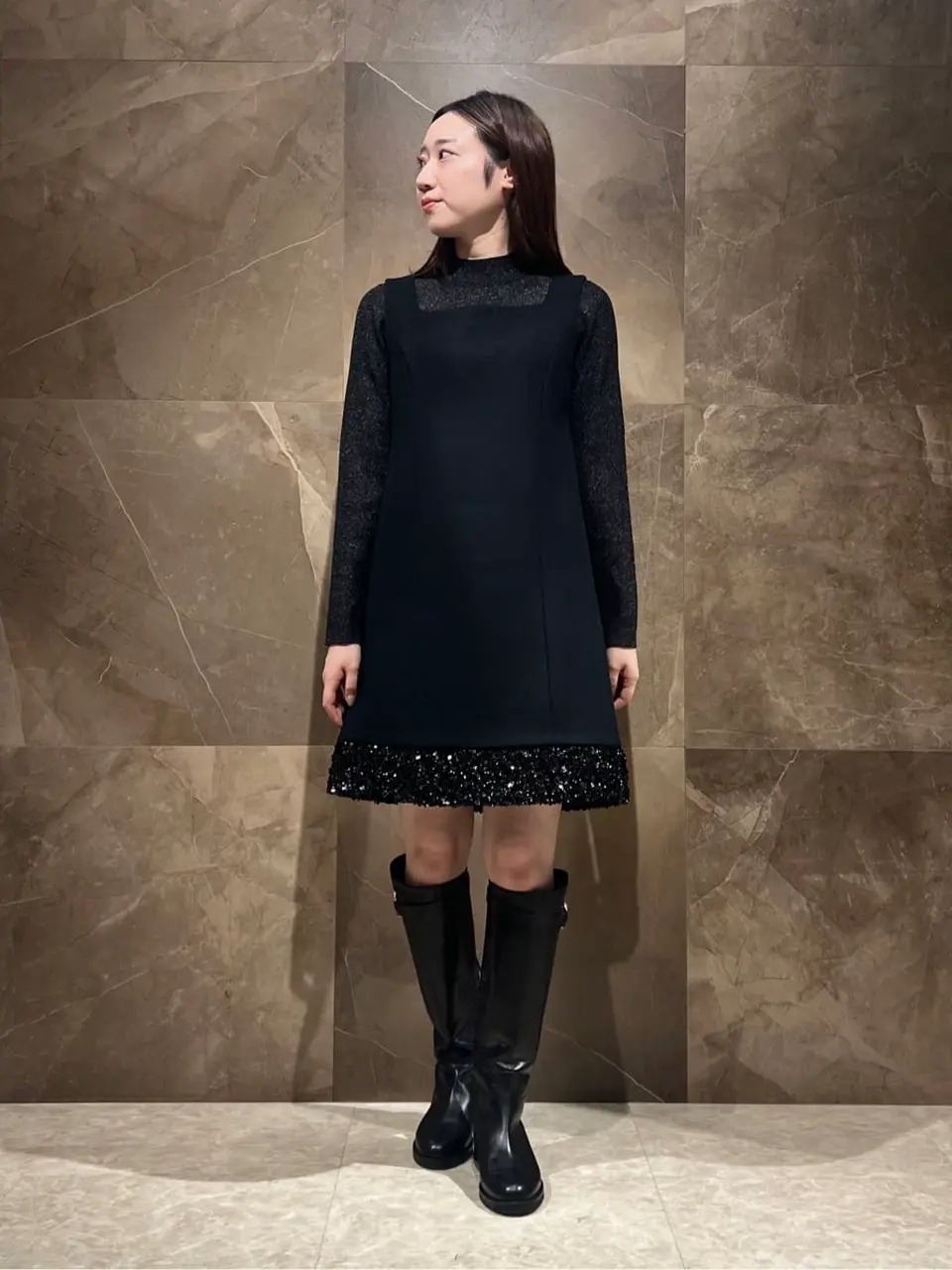 スパンコールヘムミニワンピース / GRACE CONTINENTAL | GRACE