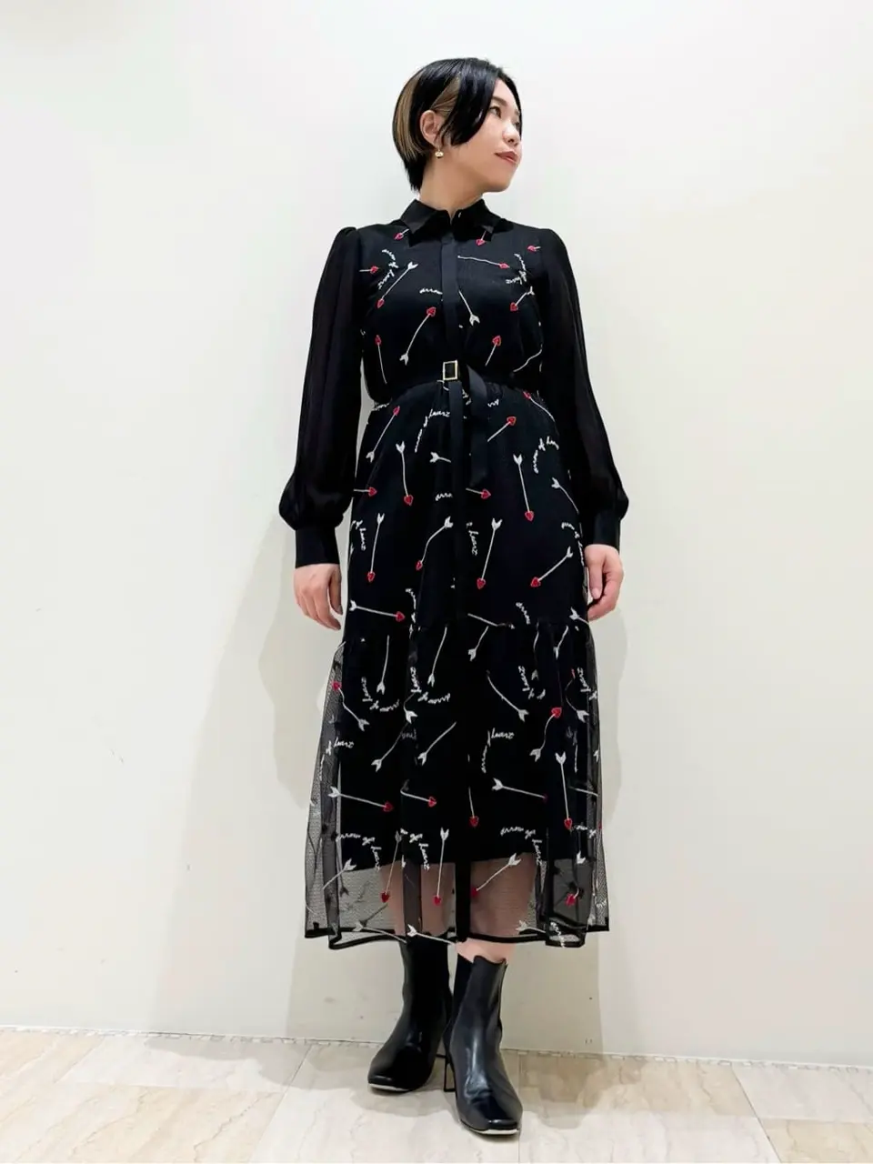 新品タグ付き‼️今季完売品‼️グレースコンチネンタルハートアロー刺繍ワンピース ハートアロー刺繍ワンピース / GRACE CONTINENTAL | GRACE