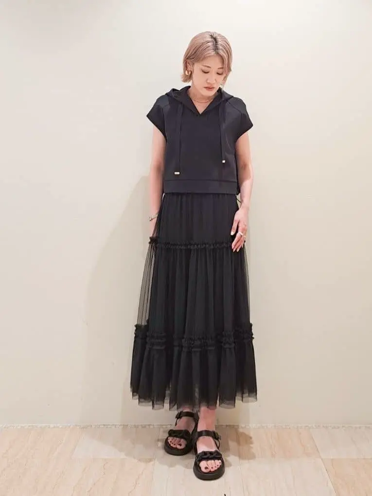 GRACE CONTINENTAL♡Diagram チュールフリルスカート 36 チュールフリルスカート / GRACE CONTINENTAL | GRACE