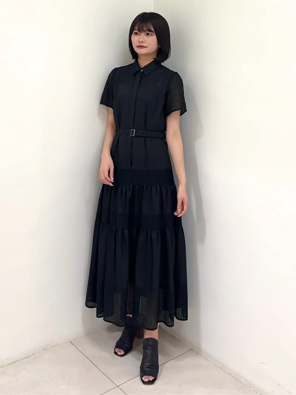 メッシュコンビシャツワンピース / GRACE CONTINENTAL | GRACE