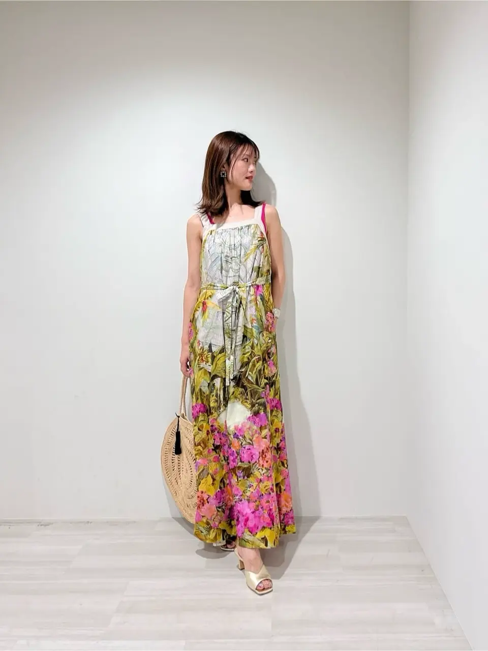 ☆新品☆GRACE CONTINENTAL・ジャルダンプリントマキシワンピース ジャルダンプリントマキシ / GRACE CONTINENTAL | GRACE