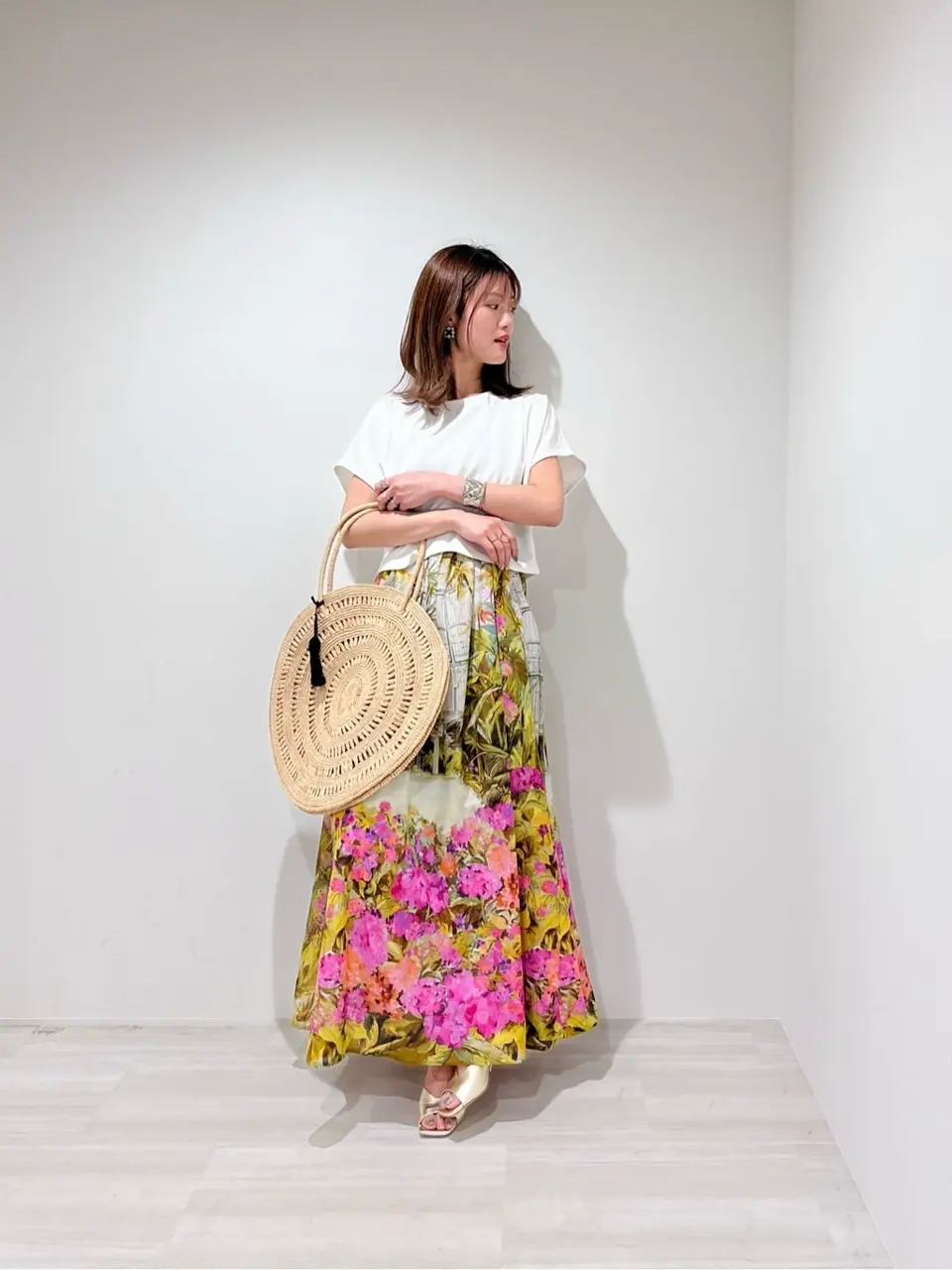 ☆新品☆GRACE CONTINENTAL・ジャルダンプリントマキシワンピース ジャルダンプリントマキシ / GRACE CONTINENTAL | GRACE