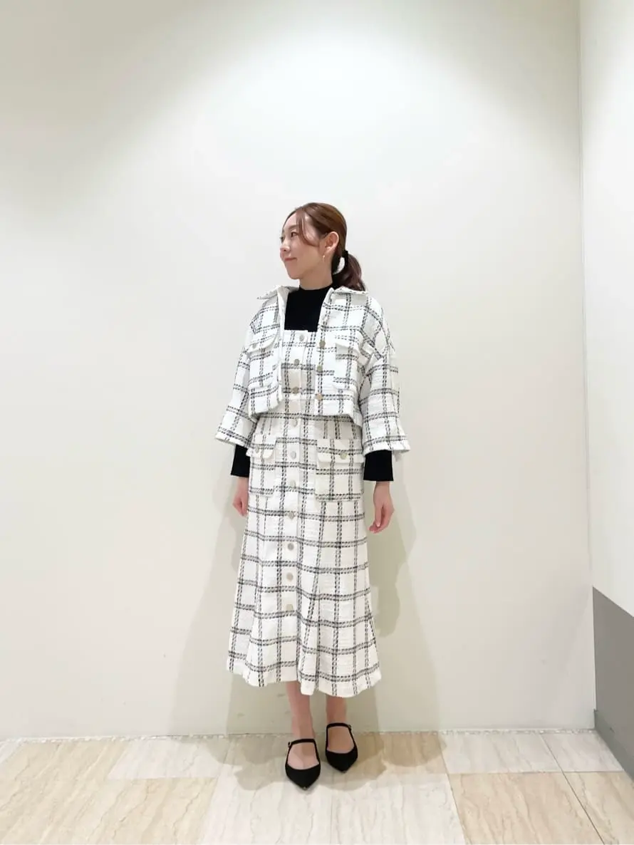 akグレースコンチネンタル　チェックツイードショートジャケット チェックツイードショートジャケット / GRACE CONTINENTAL