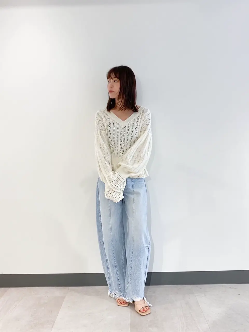 グレースコンチネンタル レースパールニットTOP 36サイズ レースパールニットトップ / GRACE CONTINENTAL | ファッション