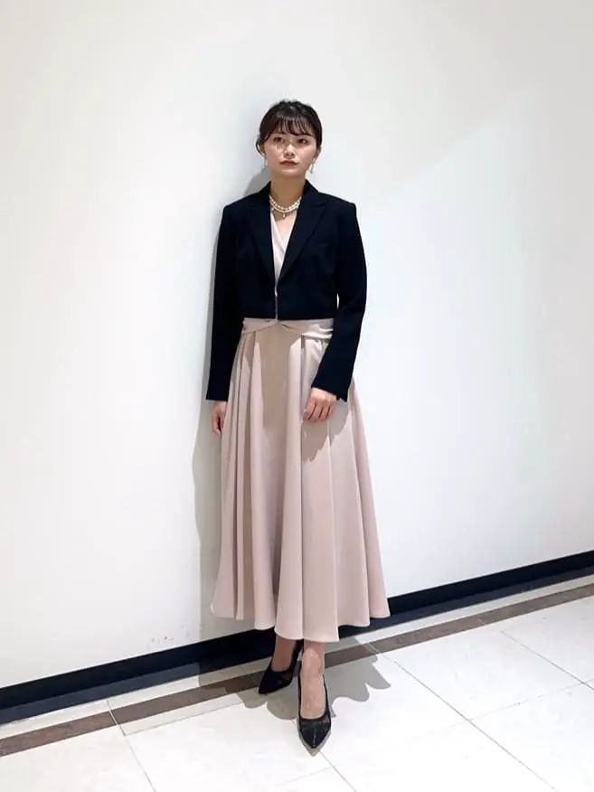 【未使用近】定価¥28,600 リネン混バックウエストリボンカシュクールドレス カシュクールドレス / GRACE CONTINENTAL | GRACE CONTINENTAL