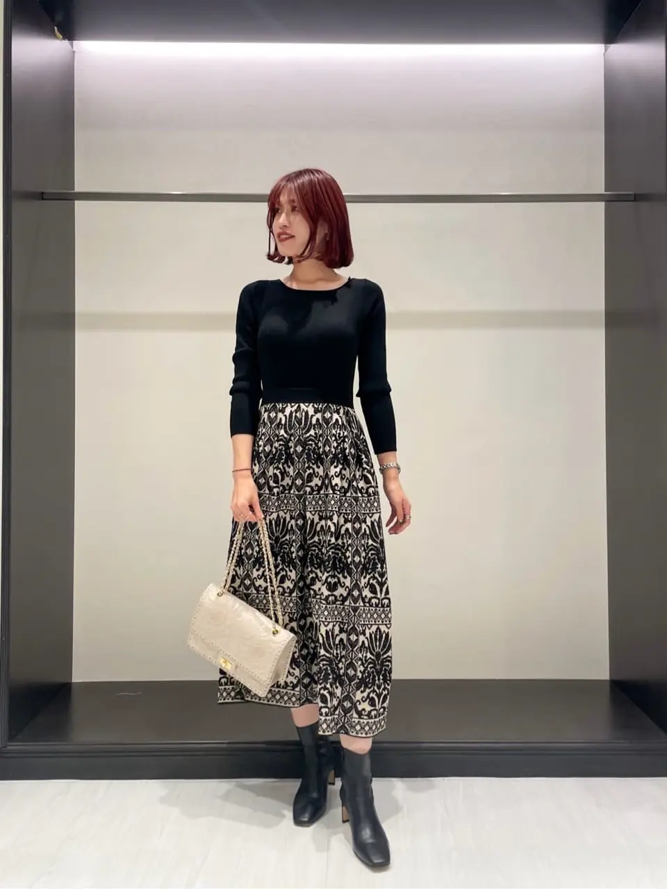 GRACE Class グレースクラス　ニットプリーツワンピース ラメシアープリーツニットワンピース / GRACE CONTINENTAL