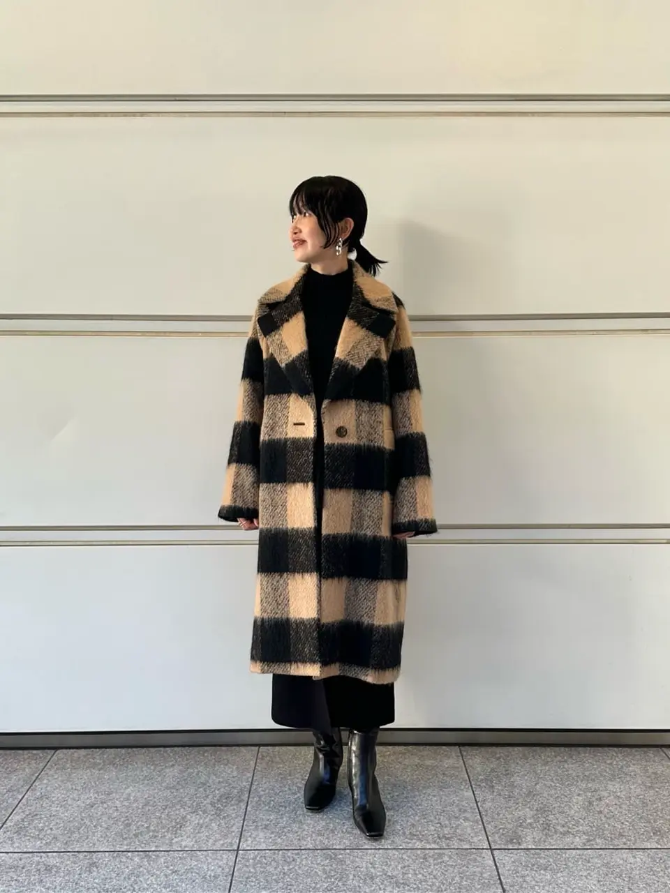 グレースコンチネンタル ダイアグラム　モヘヤ　チェスターコート　シャギーコート WOMEN コート GRACE CONTINENTAL グレースコンチネンタル 通販