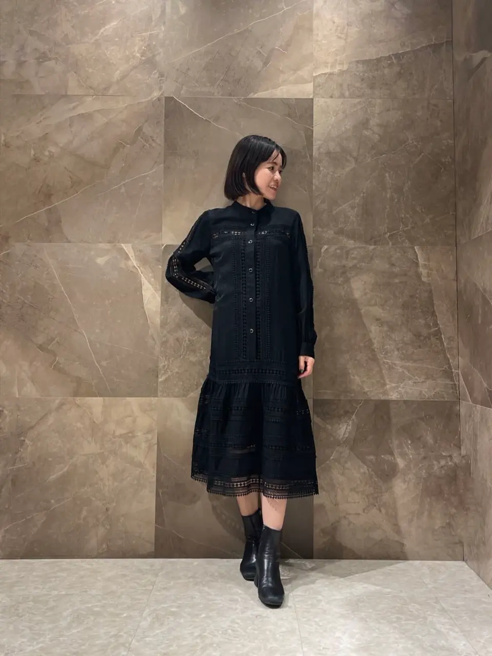 レース切替シャツワンピース / GRACE CONTINENTAL | GRACE