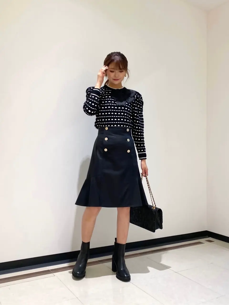 グレースコンチネンタル　フェイクレザーミニスカート フェイクレザーミニスカート / GRACE CONTINENTAL | GRACE