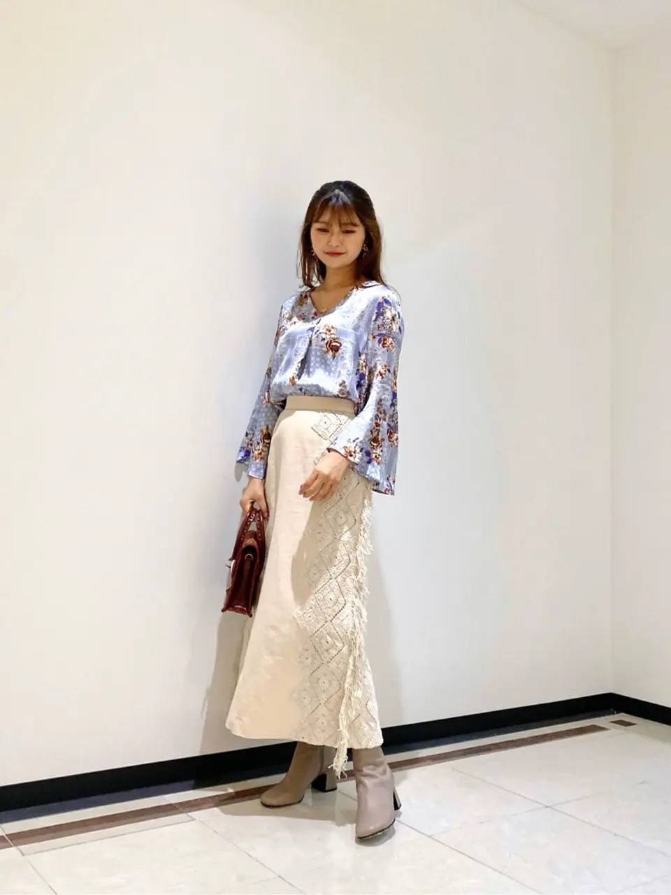 GRACE CONTINENTAL バンダナフラワープリントトップ　ブラウス バンダナフラワープリントトップ / GRACE CONTINENTAL | GRACE