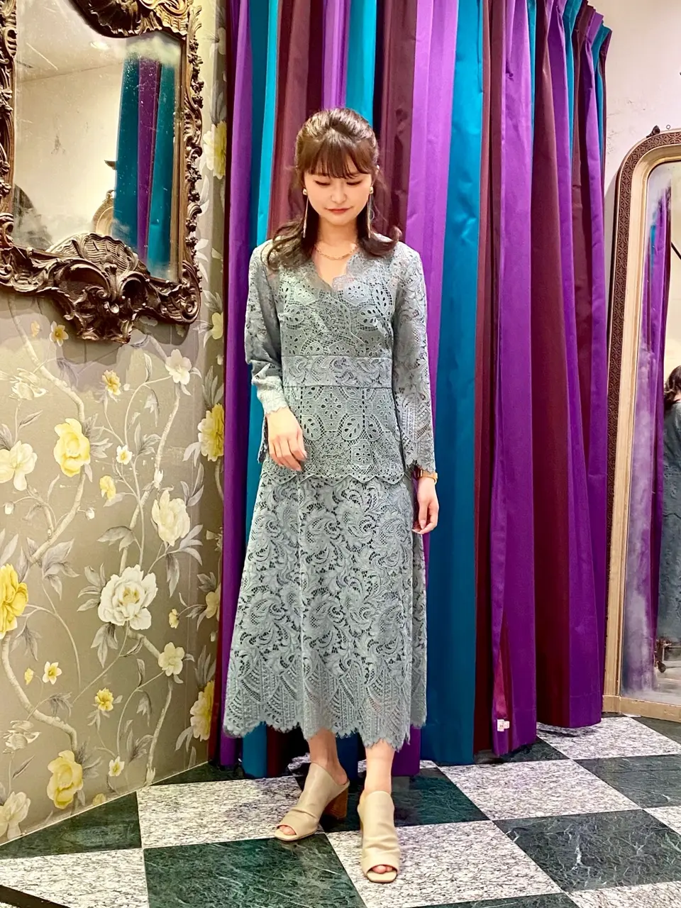 GRACE CONTINENTAL MORITA AI コーディネート画像