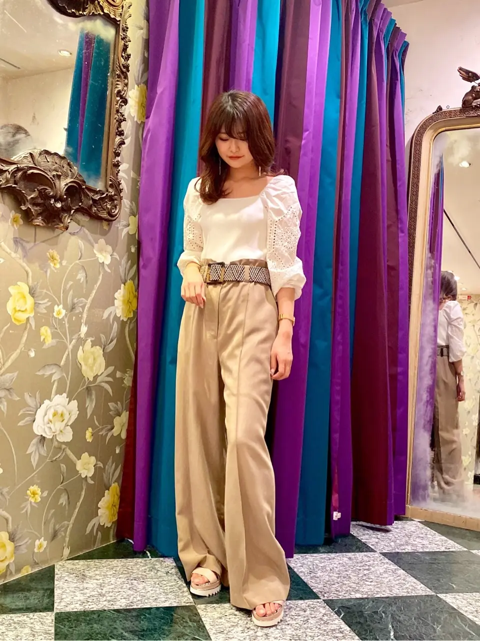 GRACE CONTINENTAL MORITA AI コーディネート画像