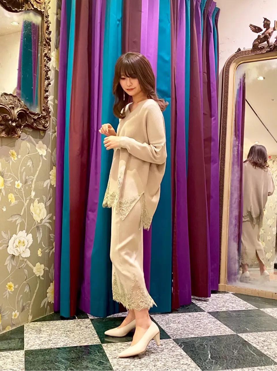 GRACE CONTINENTAL MORITA AI コーディネート画像