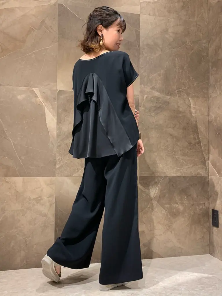 【本日限定価格】GRACE Class ローズプリントトップワイドパンツセット サテンタックワイドパンツ / GRACE CONTINENTAL | GRACE