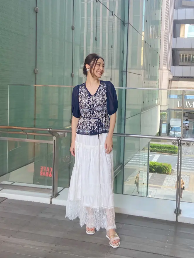 グレースコンチネンタルレース切替メッシュスカート レース切替メッシュスカート / GRACE CONTINENTAL | GRACE