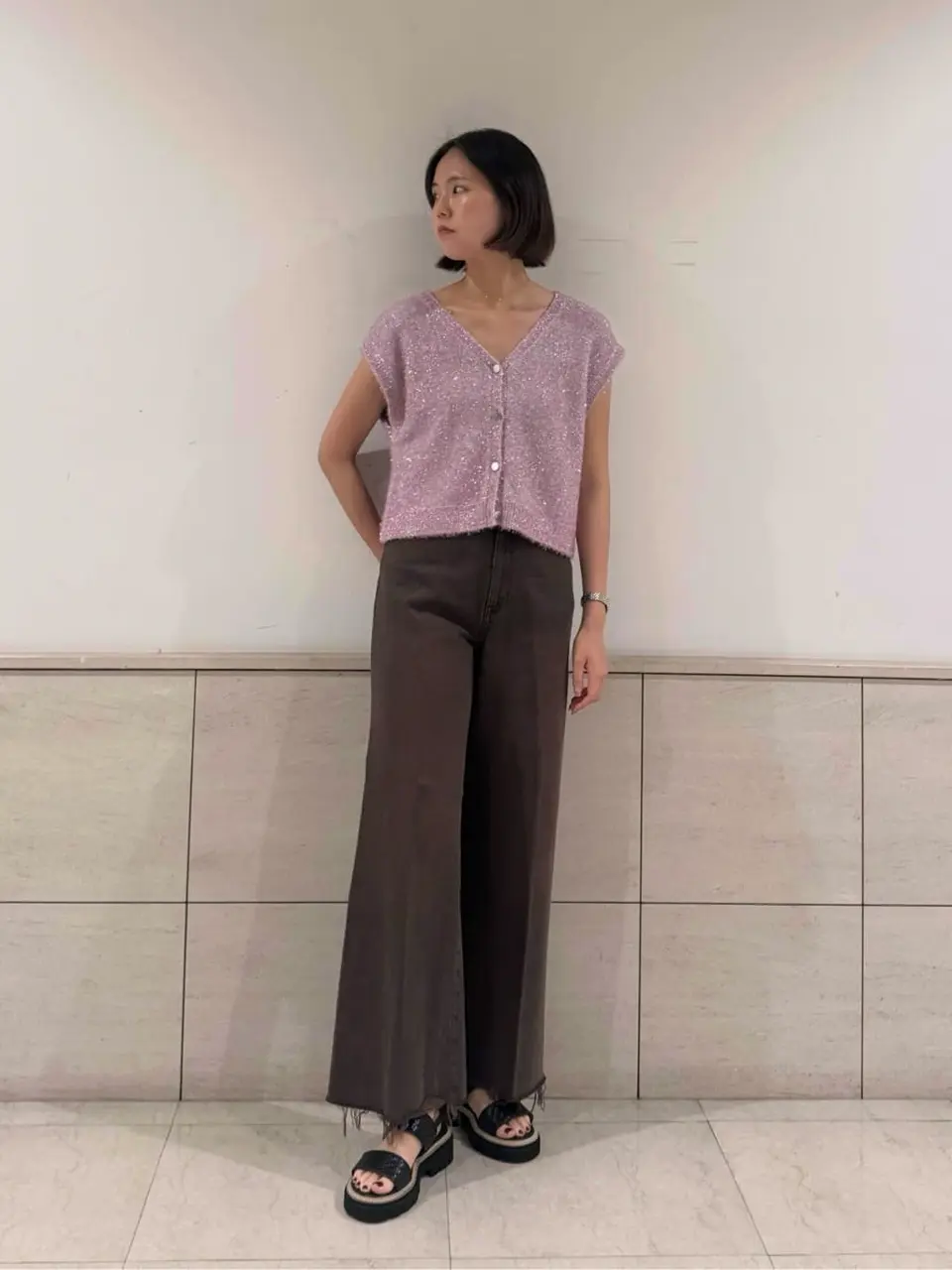 【グレースコンチネンタル】ショートフェザーニットトップ ショートフェザーニットトップ / GRACE CONTINENTAL | GRACE