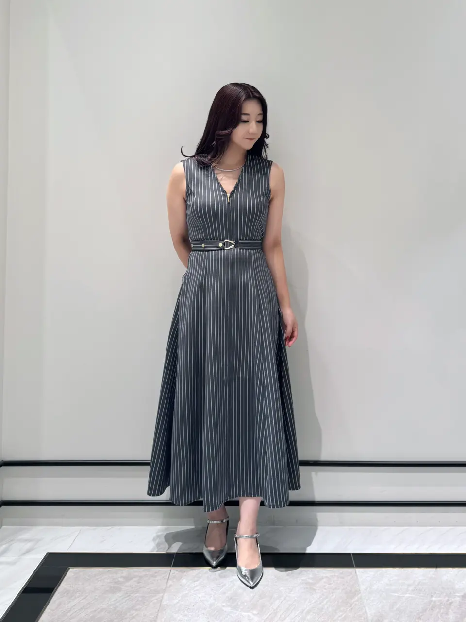グレースコンチネンタル サイズ38 試着のみ ストライププリントワンピース / GRACE CONTINENTAL | GRACE