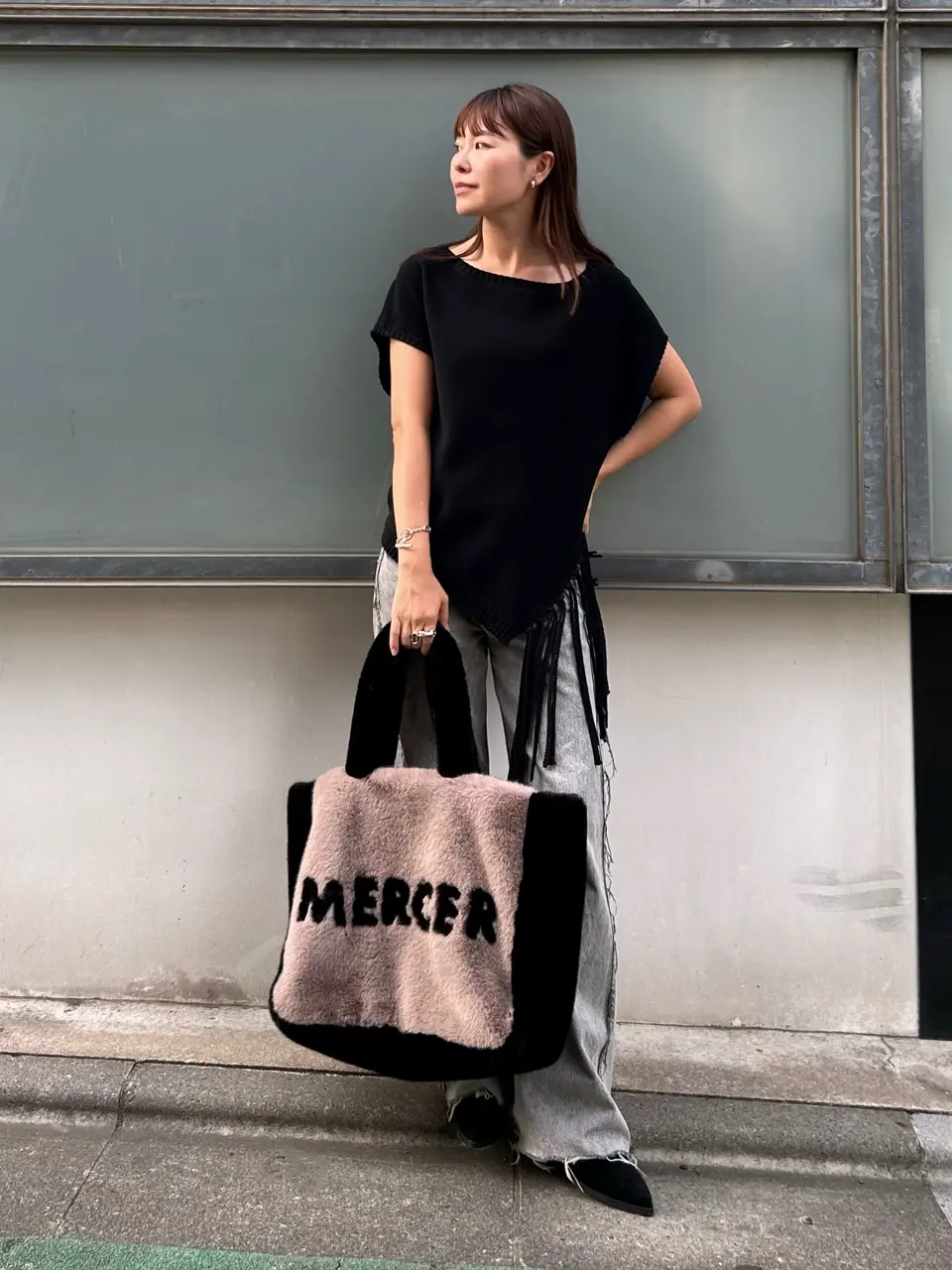 グレースコンチネンタルリアルファースクエアバッグ【最終値下げ新品タグ付き希少 Square Cutbag / GRACE CONTINENTAL | GRACE CONTINENTAL
