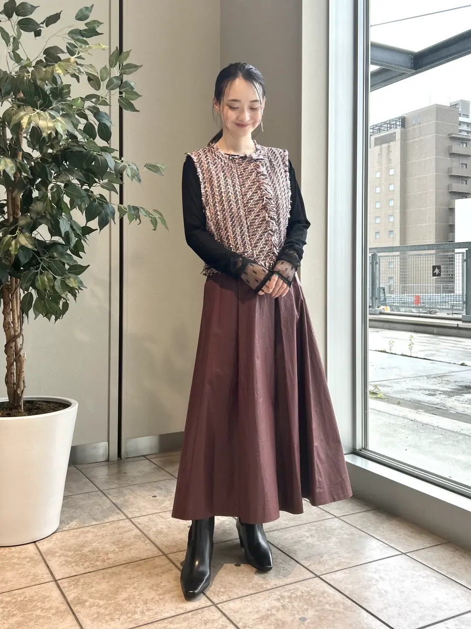 グレースコンチネンタル ツイルタックワンピース / GRACE CONTINENTAL | GRACE