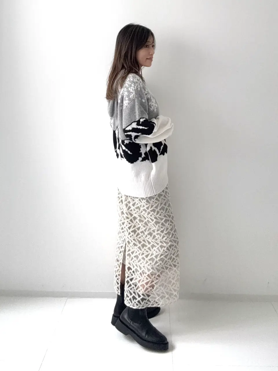 GRACE CONTINENTAL yukimi yonee コーディネート画像