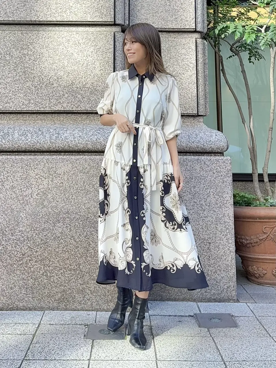 GRACE CONTINENTAL yukimi yonee コーディネート画像