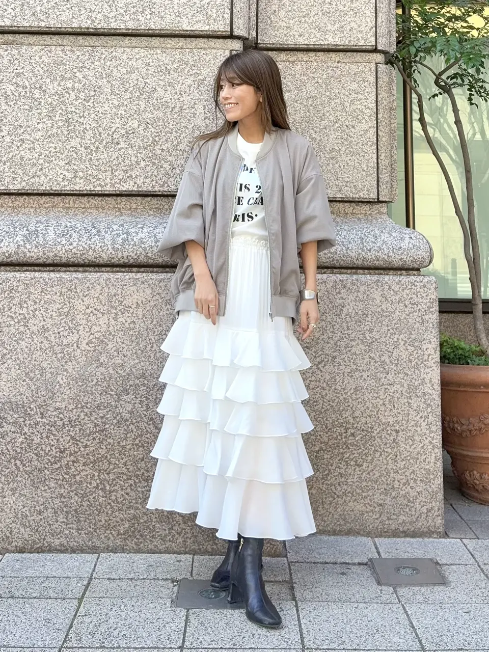 GRACE CONTINENTAL yukimi yonee コーディネート画像