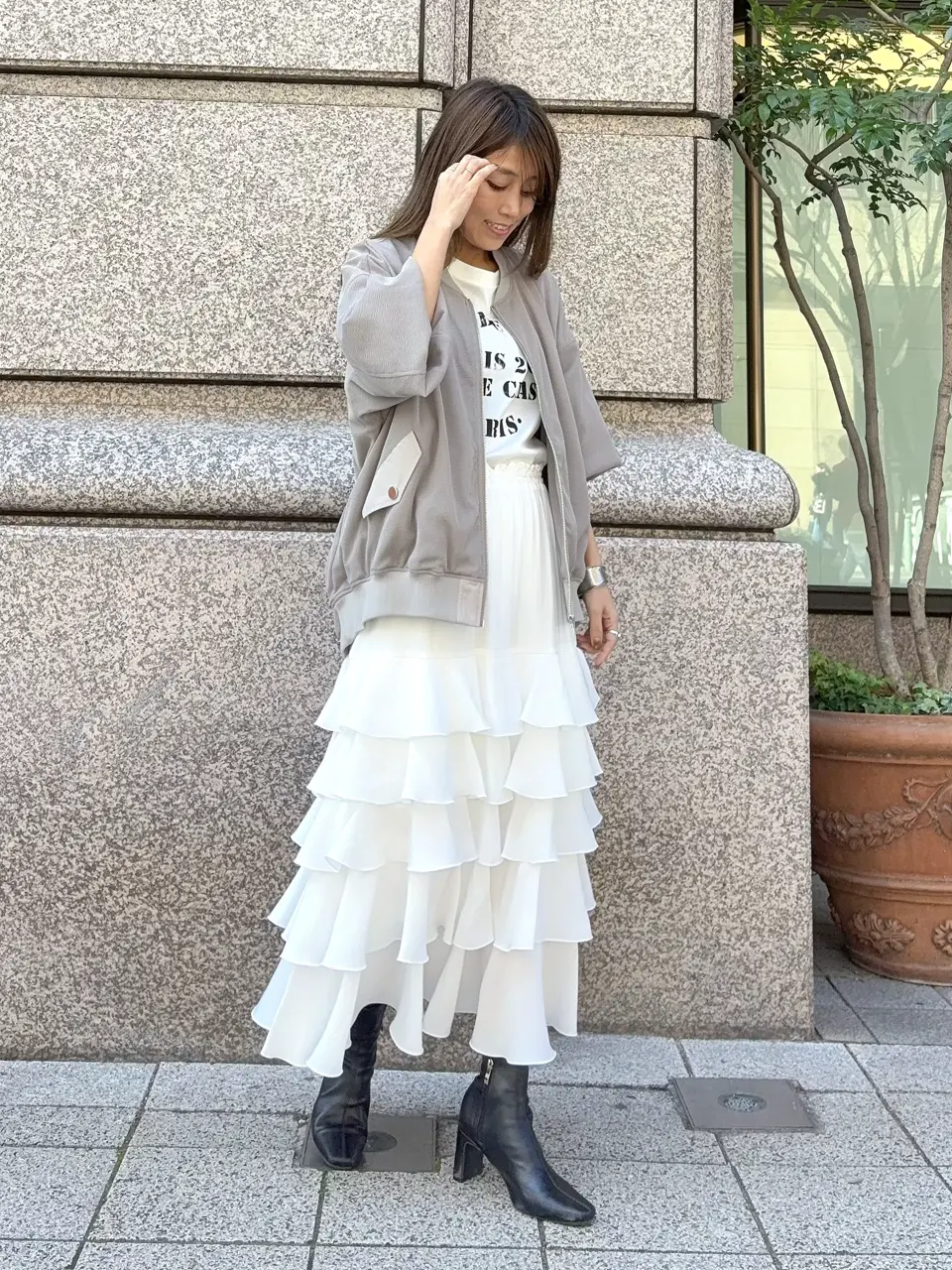 GRACE CONTINENTAL yukimi yonee コーディネート画像