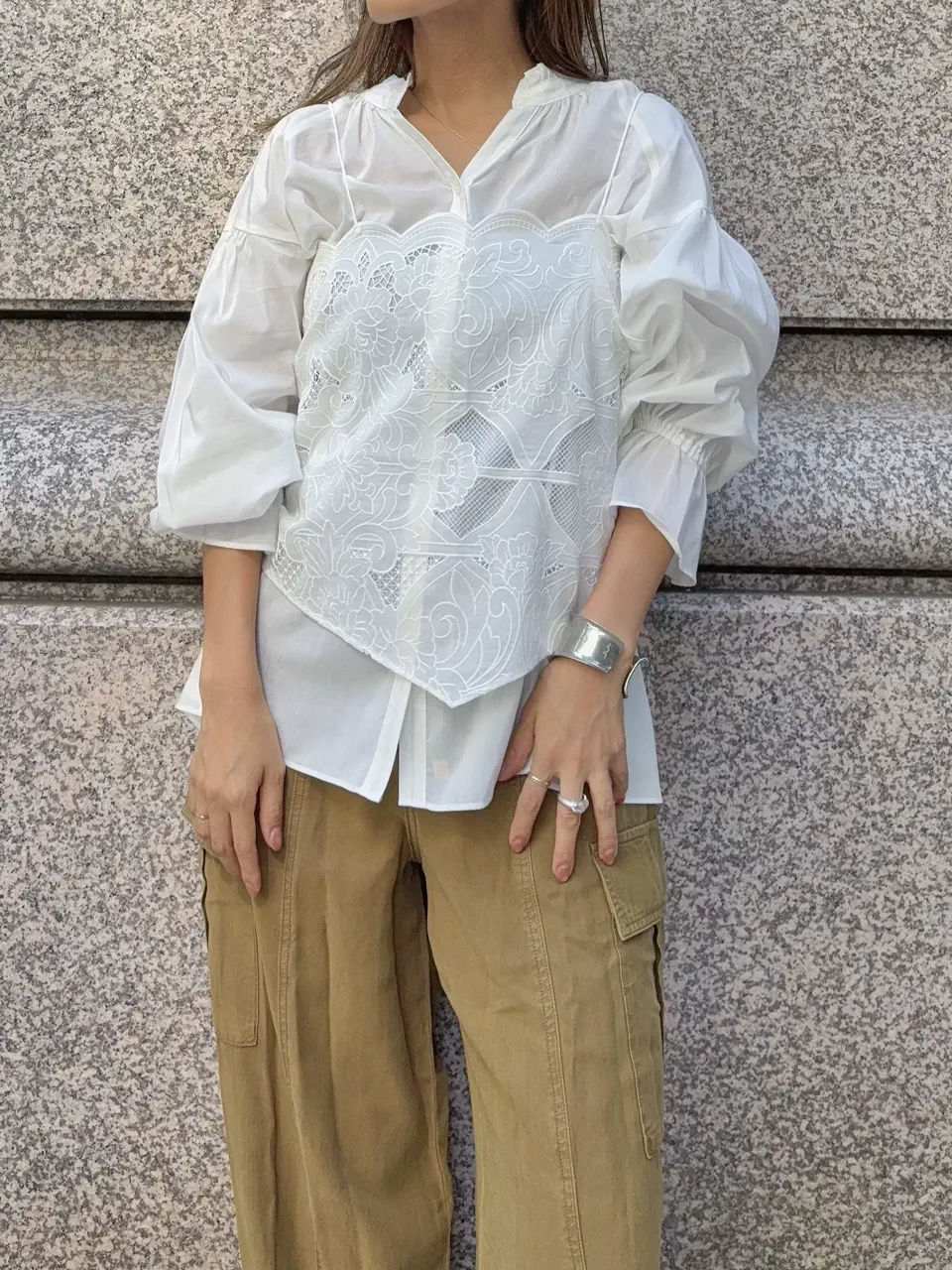 GRACE CONTINENTAL yukimi yonee コーディネート画像