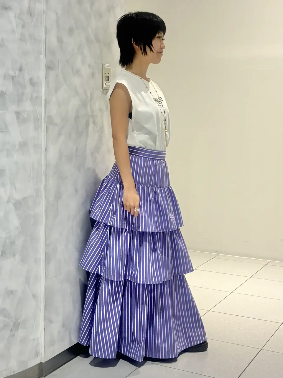 GRACE CONTINENTAL Yuna Iwasaki コーディネート画像