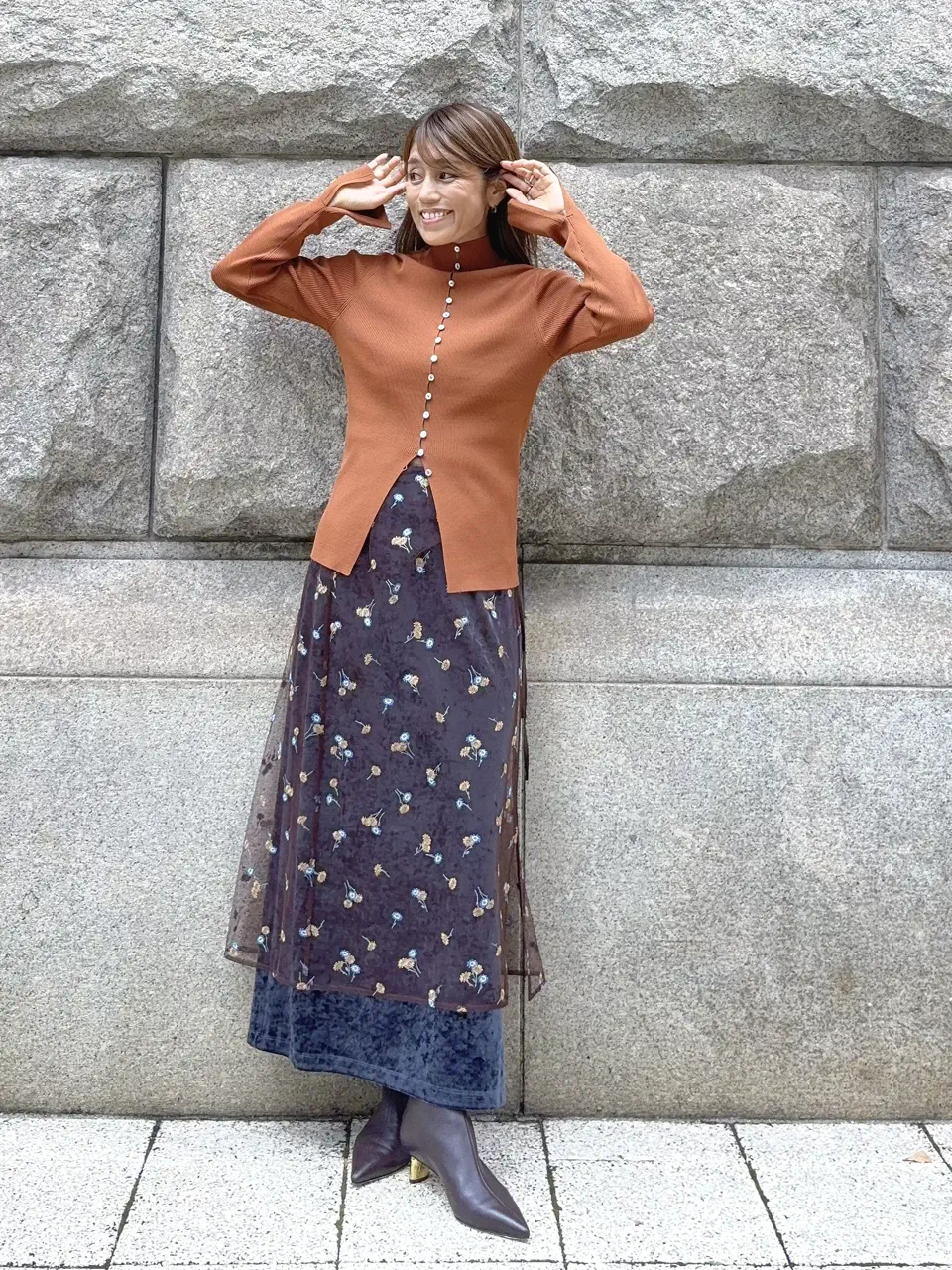 GRACE CONTINENTAL yukimi yonee コーディネート画像