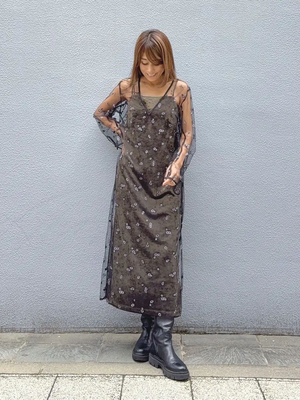 GRACE CONTINENTAL yukimi yonee コーディネート画像