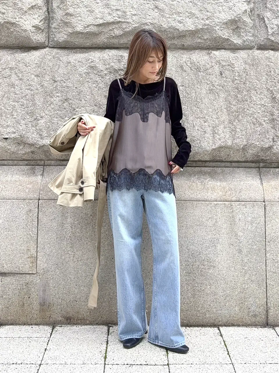 GRACE CONTINENTAL yukimi yonee コーディネート画像