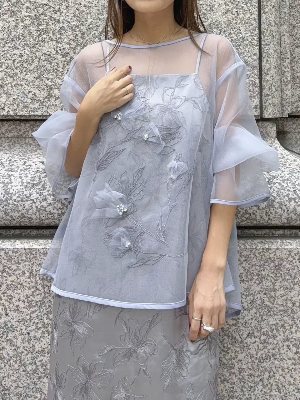 GRACE CONTINENTAL yukimi yonee コーディネート画像