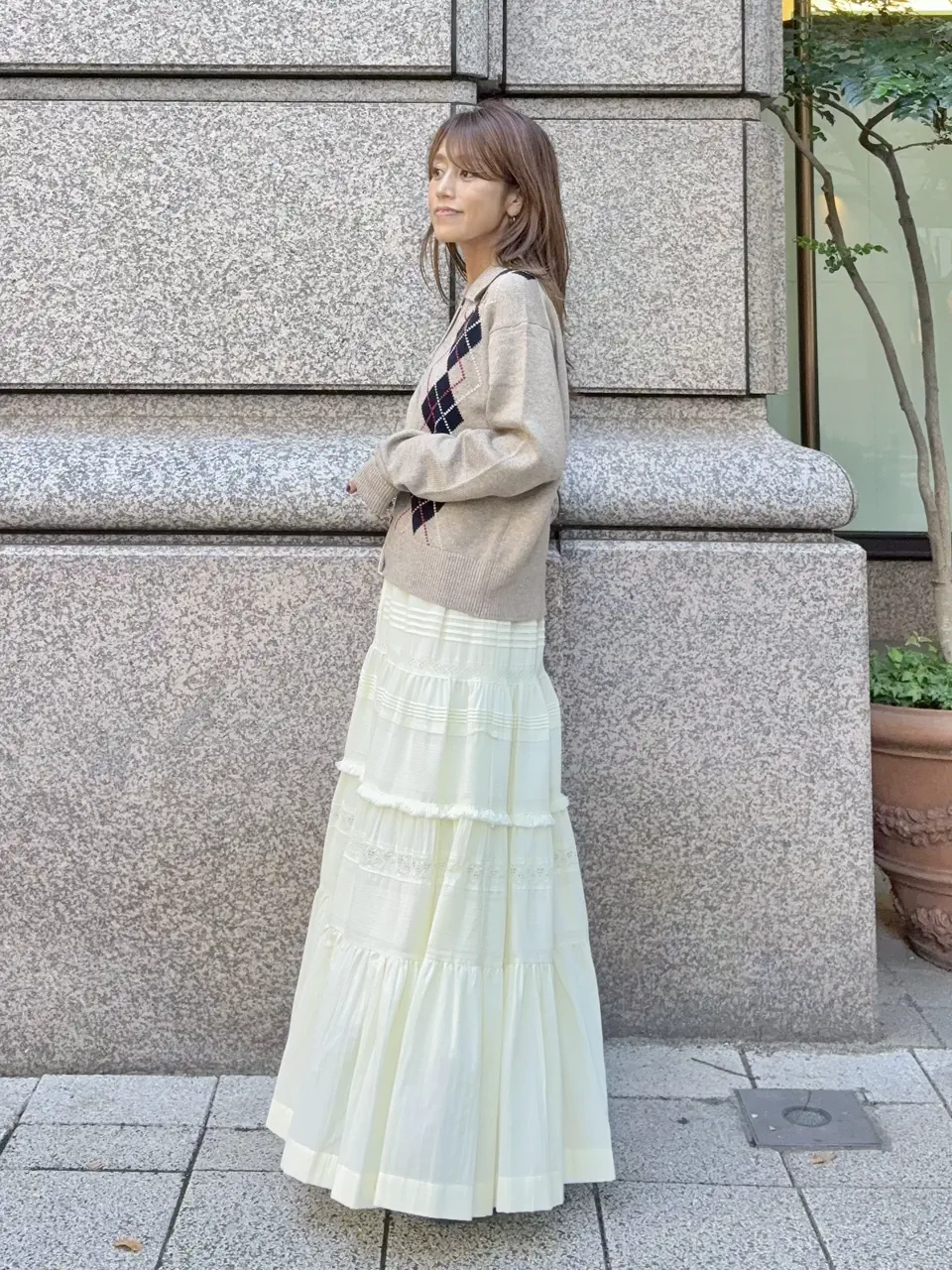 GRACE CONTINENTAL yukimi yonee コーディネート画像