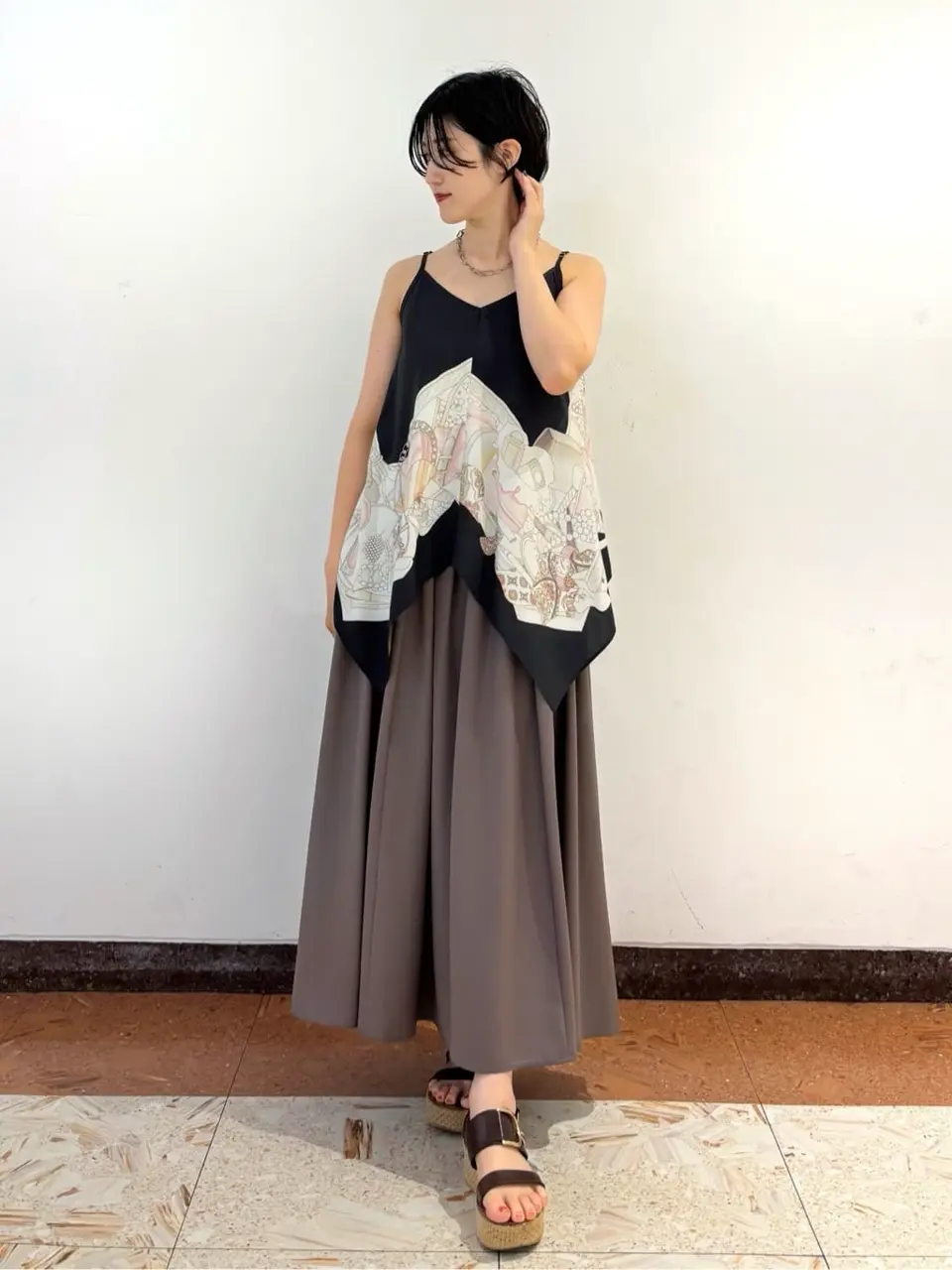 グレースTOPS、スカート5点セット♪ チンツジョーゼットスカート / GRACE CONTINENTAL | GRACE