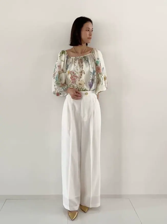 ブラウス シャツ ボタニカルドレープブラウス レディース セール】ボタニカルドレープブラウス（シャツ/ブラウス）｜GRACE