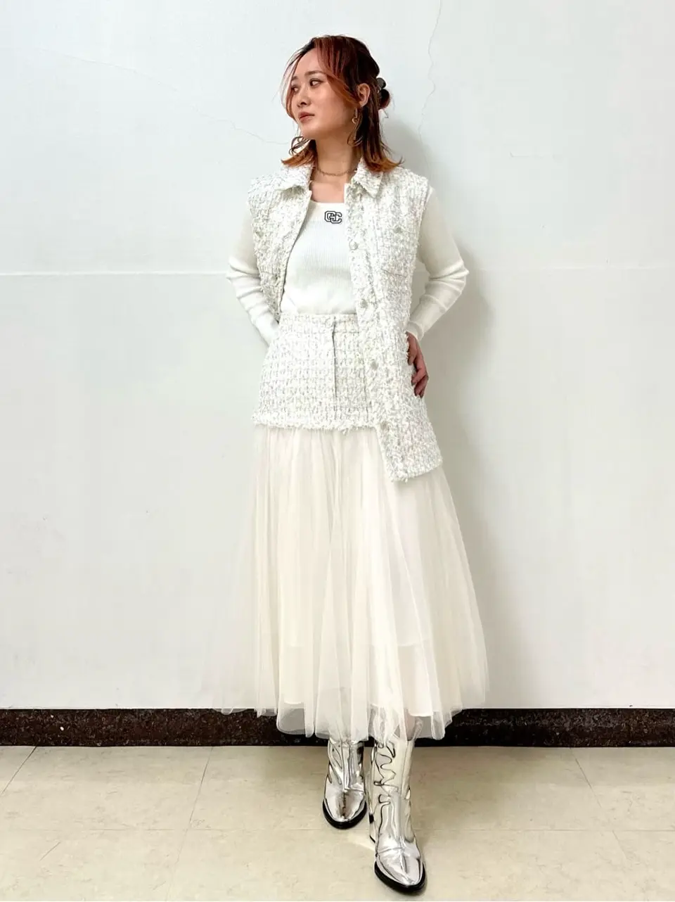 GRACE CONTINENTAL The Banquet Kogane. コーディネート画像