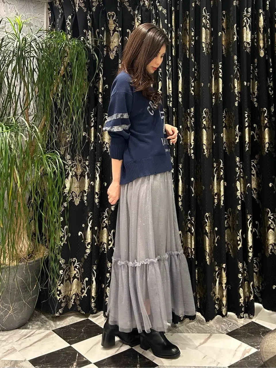 GRACE CONTINENTAL The Banquet 志田　悠 コーディネート画像