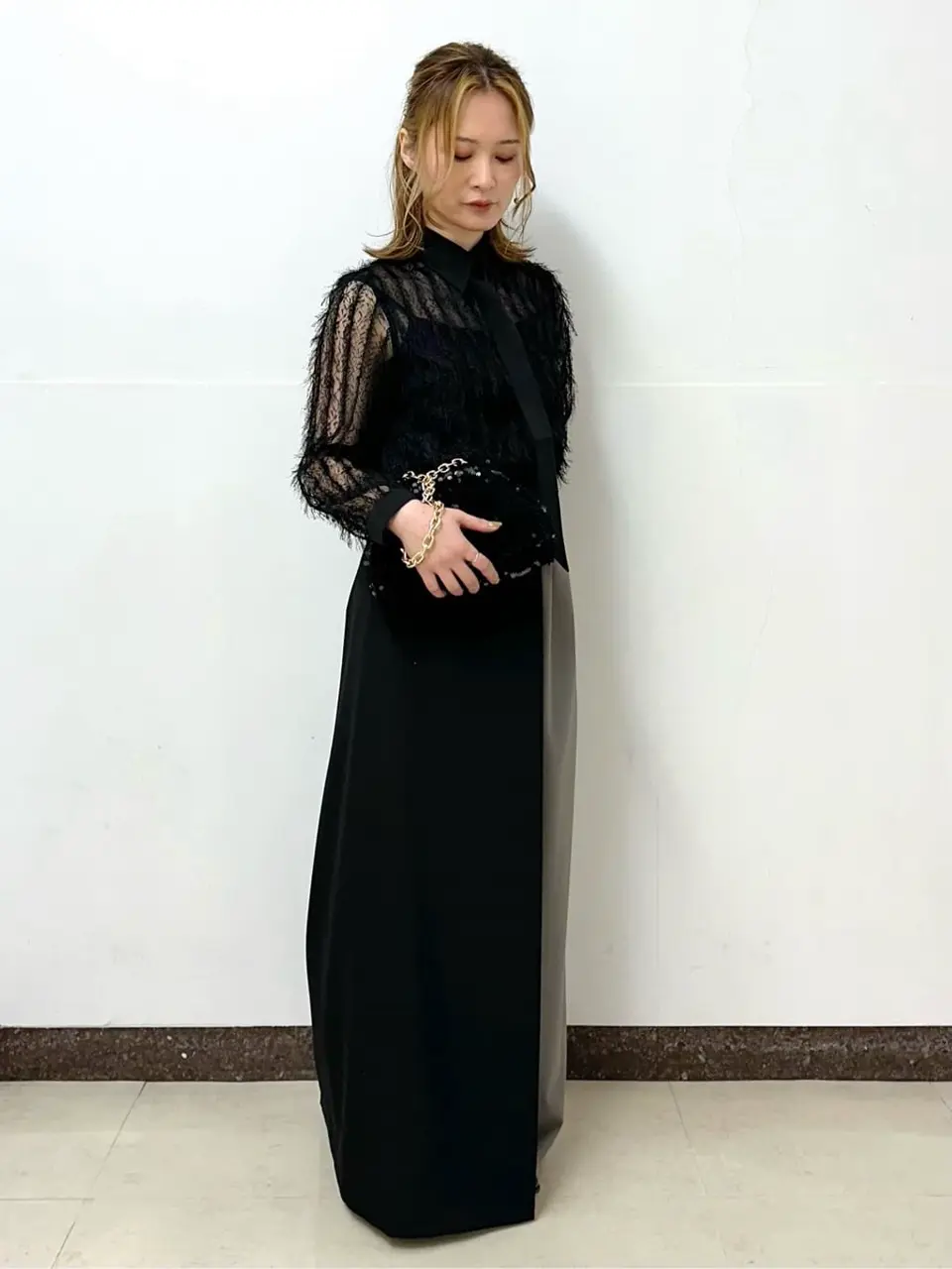 GRACE CONTINENTAL The Banquet Kogane. コーディネート画像