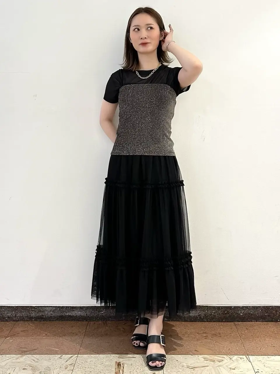 GRACE CONTINENTAL The Banquet Kogane. コーディネート画像