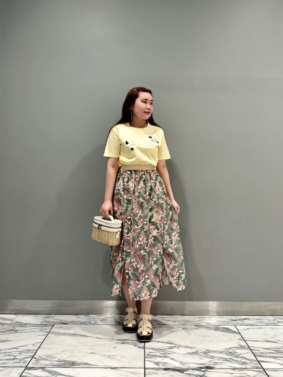 グレースコンチネンタル　ビーズフラワーロゴTシャツ ビーズフラワーロゴTee / GRACE CONTINENTAL | GRACE