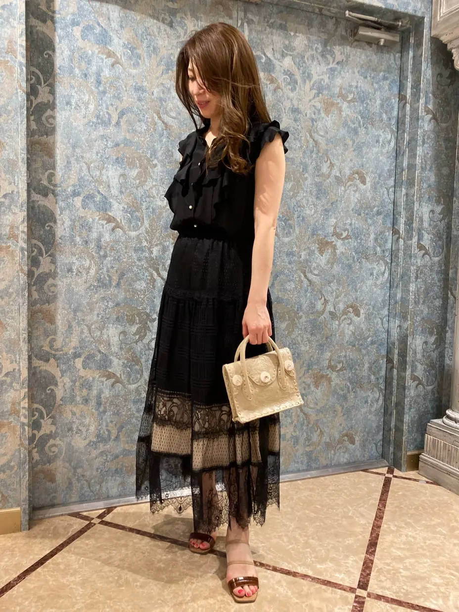 グレースコンチネンタルレース切替メッシュスカート レース切替メッシュスカート / GRACE CONTINENTAL | GRACE
