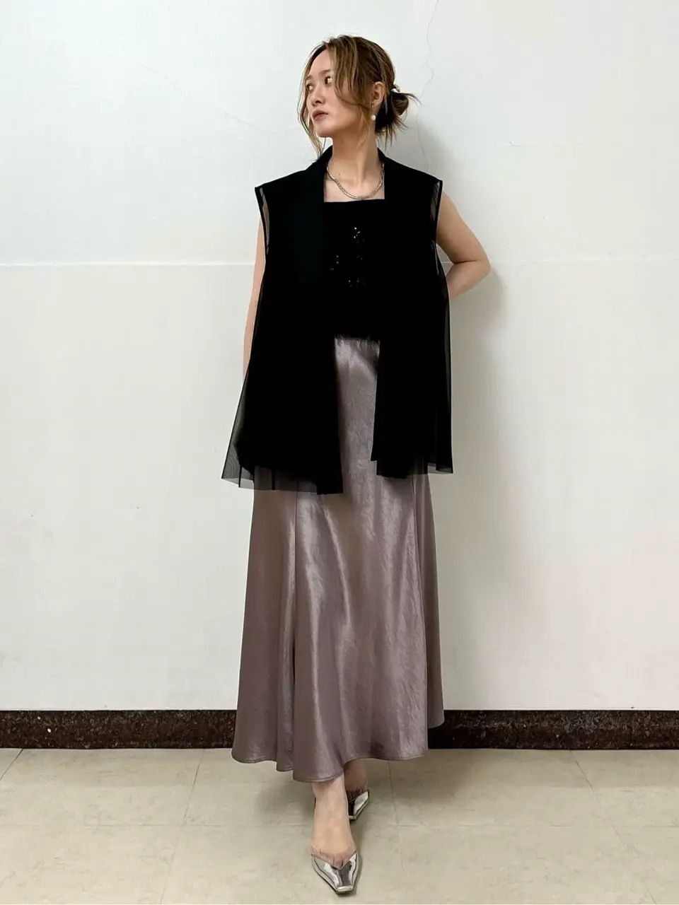 サテンバイアススカート サテンバイアススカート / GRACE CONTINENTAL | ファッション